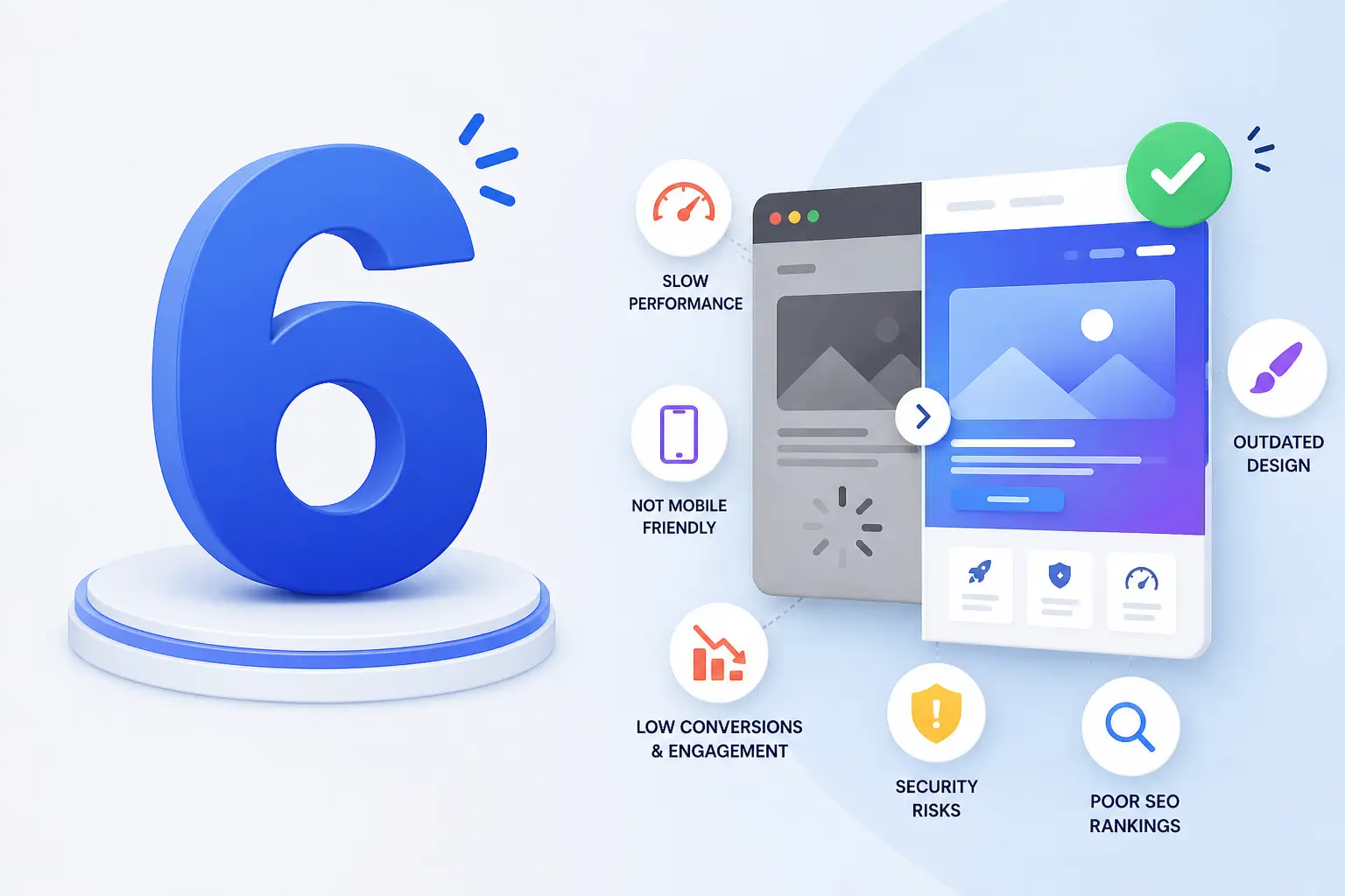 6 signs of website redesign