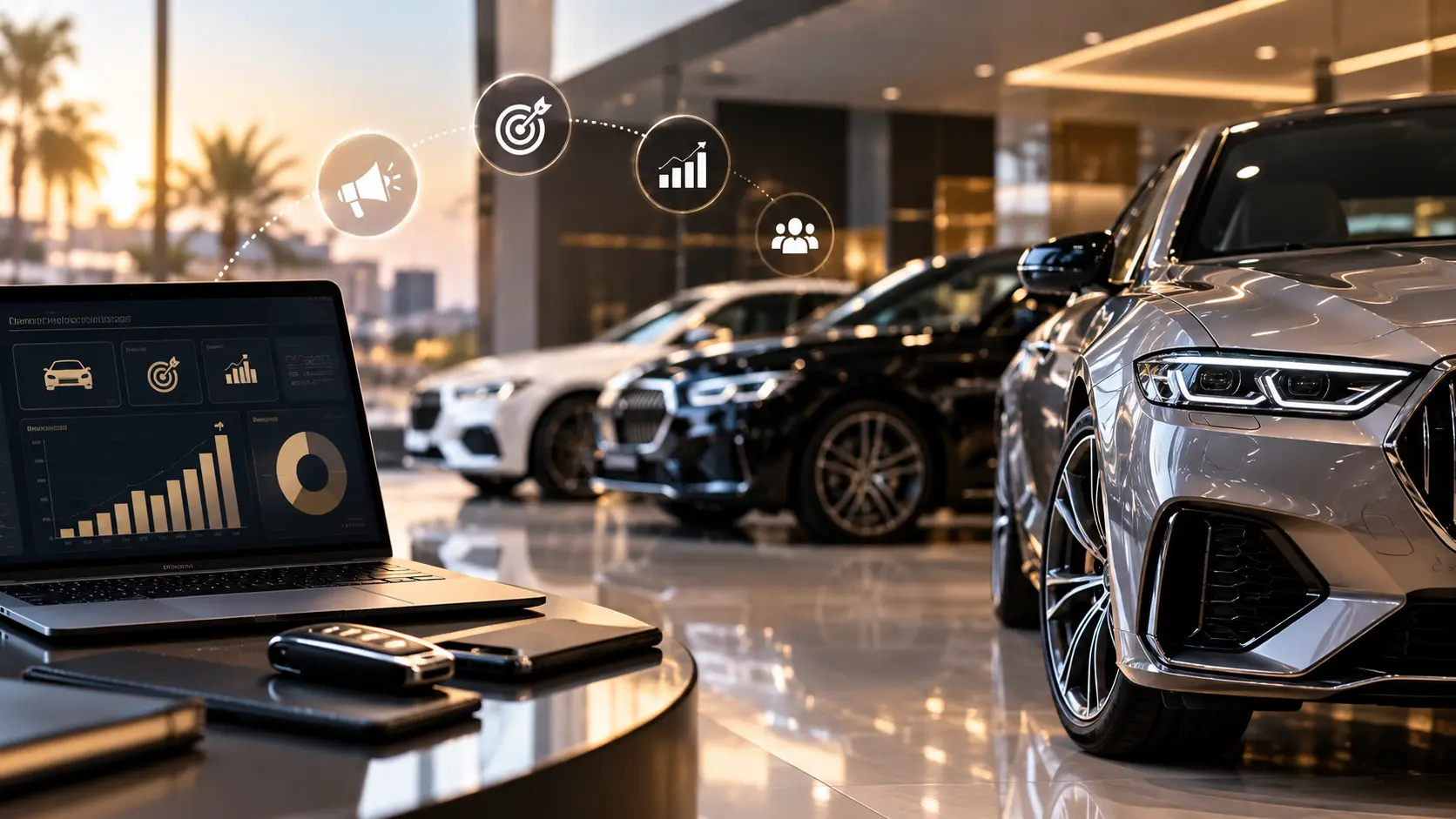 Luxury Showroom Marketing Dashboard Luxury Showroom Marketing Dashboard